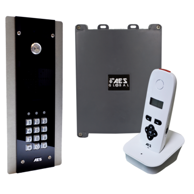 AES 603-FBK DECT 1 Call Button Wireless Intercom Kit with Keypad
